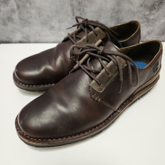 Timberland Mens Coltin Low Dark Brown Leather Shoes 8.5 - Picture 1 of 16
